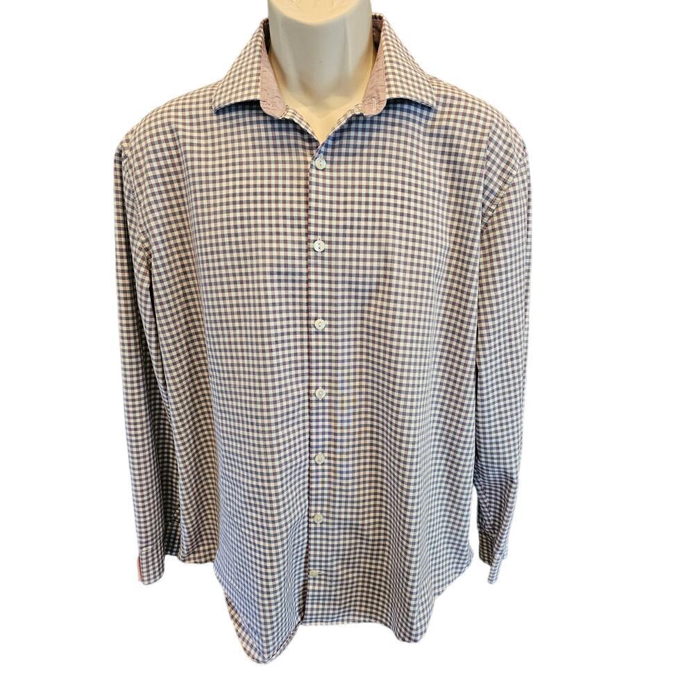 Kenneth Cole light lavender 16.5 x 32/33 EUC Long Sleeve stretch dress shirt ^